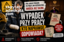 Poszkodowany pracownik po wypadku przy pracy podczas konsultacji z adwokatem