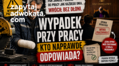 Poszkodowany pracownik po wypadku przy pracy podczas konsultacji z adwokatem