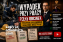Dokumentacja powypadkowa analizowana przez adwokata po wypadku przy pracy.